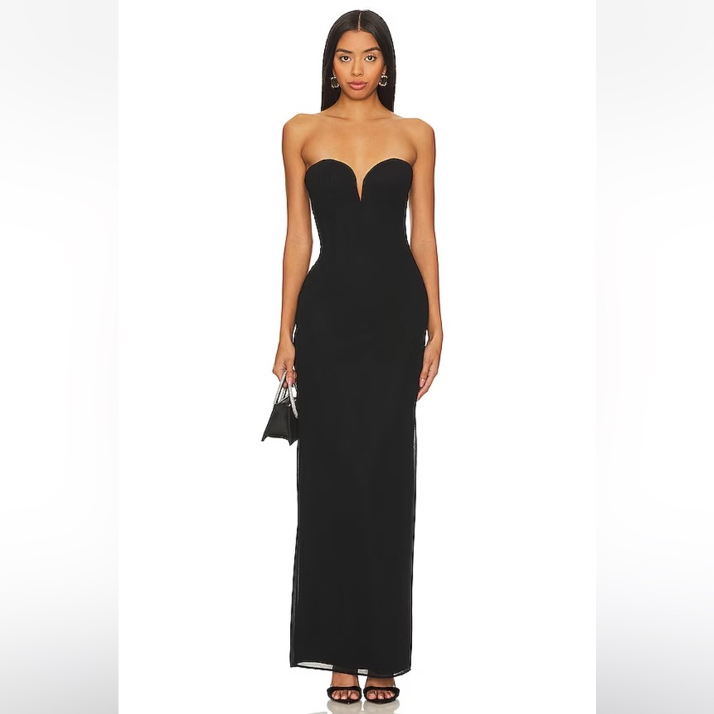 NWT Katie May black Ursula gown